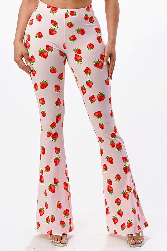 BOHO PRINTED FLARED PANTS